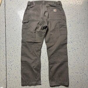 Carhartt Grey Carpenter Pants 32x30 Utility B234DFE Loose Fir Workwear Canvas
